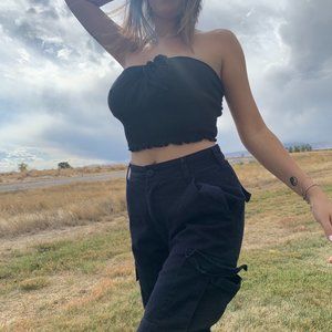 Black crop top